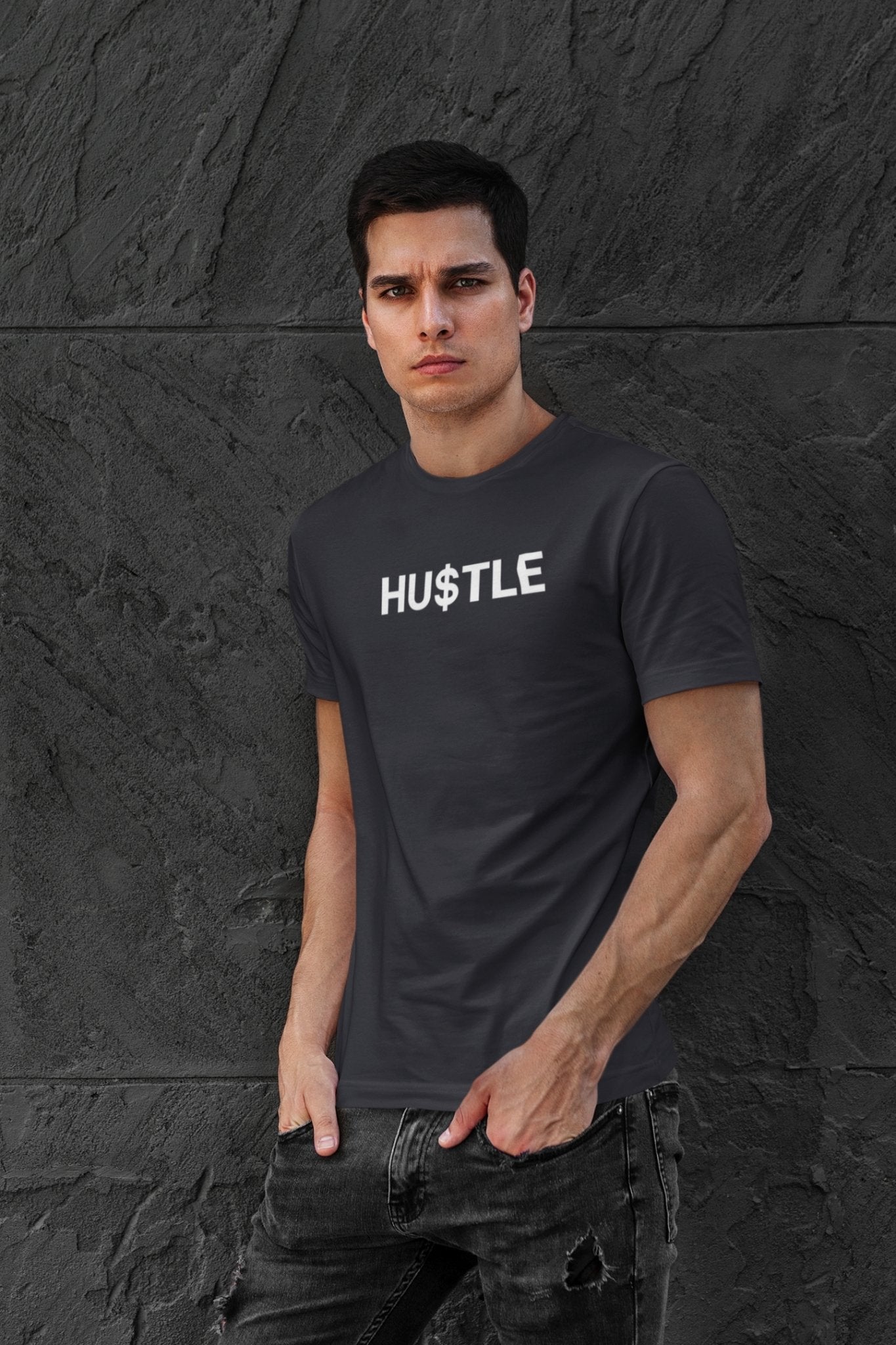 Hustle Teenpreneur Mens Half Sleeves T-shirt- FunkyTeesClub - Funky Tees Club
