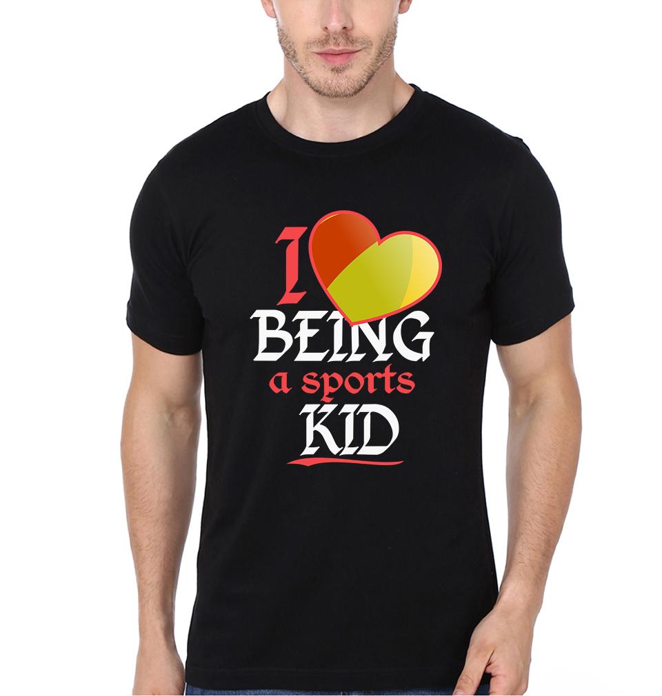 I Love Being A Sports Mom I Love Being A Sports Kid Mother and Son Matching T-Shirt- FunkyTeesClub - FunkyTeesClub