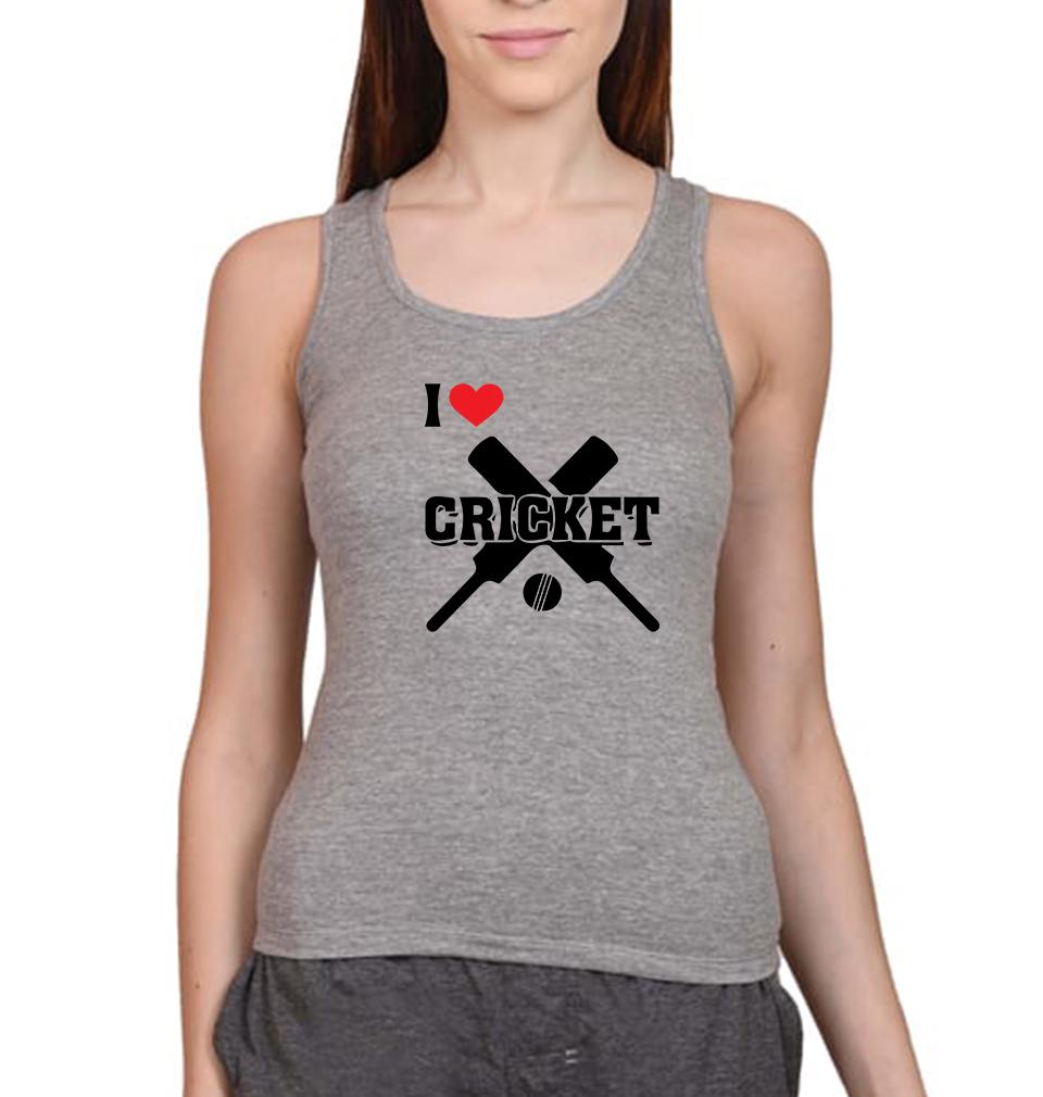 I Love Cricket Women Tank Top-FunkyTeesClub - FunkyTeesClub