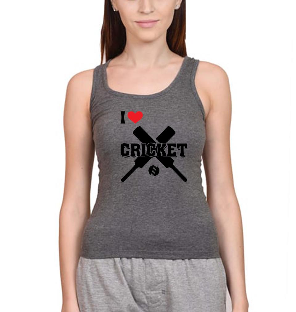 I Love Cricket Women Tank Top-FunkyTeesClub - FunkyTeesClub