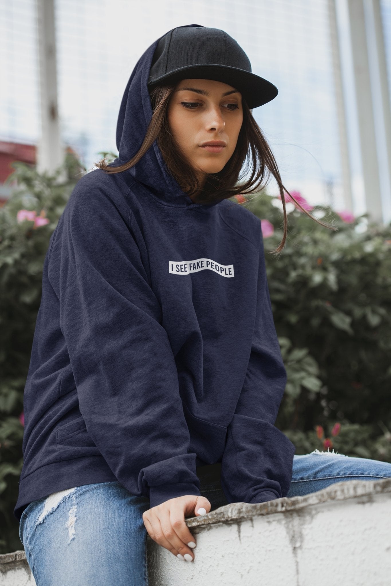 I See Fake People Hoodies for Women-FunkyTeesClub - Funky Tees Club