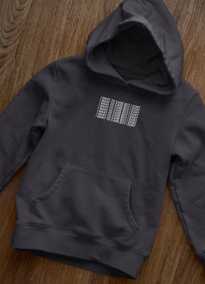 I Want To Care But I Dont Hoodies for Women-FunkyTeesClub - Funky Tees Club
