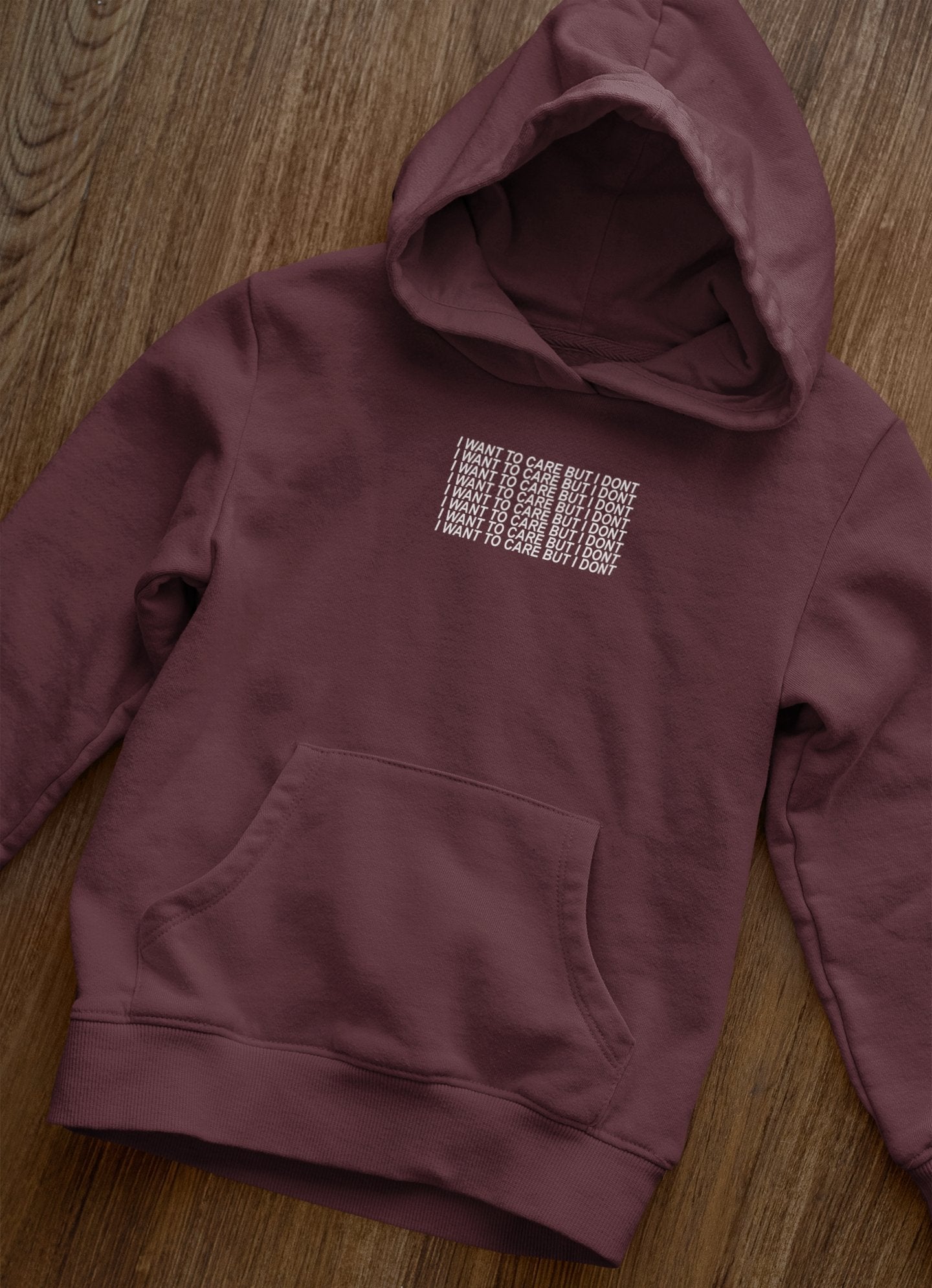 I Want To Care But I Dont Hoodies for Women-FunkyTeesClub - Funky Tees Club