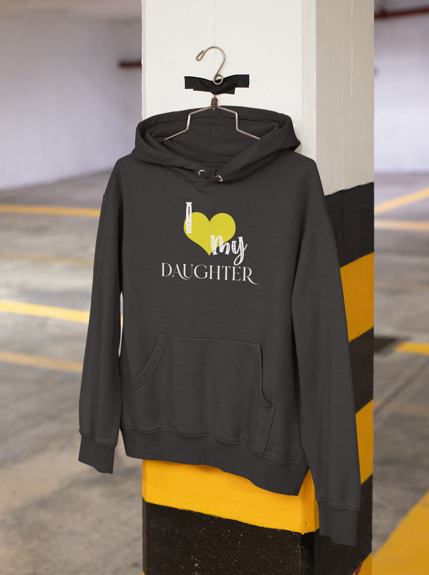 I Love My Dad Father and Daughter Black Matching Hoodies- FunkyTeesClub