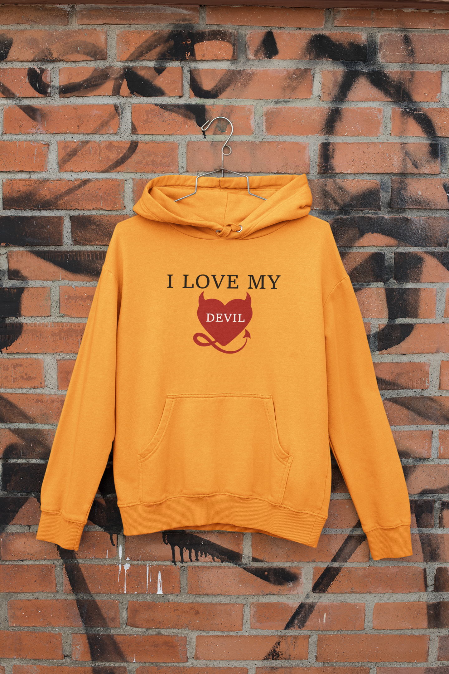 I Love My Angel Couple Hoodie-FunkyTeesClub