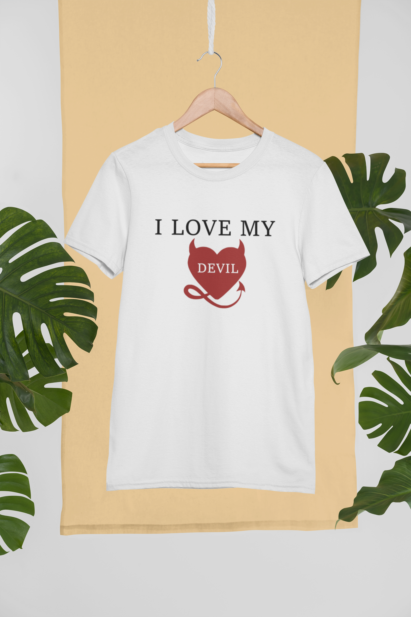 I Love My Angel Couple Half Sleeves T-Shirts -FunkyTeesClub
