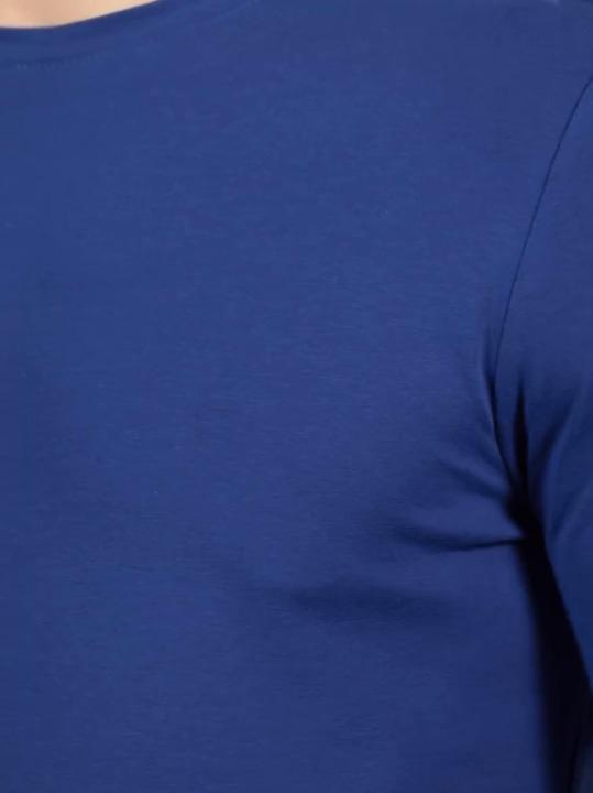 Plain royal blue Full Sleeves T-Shirt-FunkyTeesClub