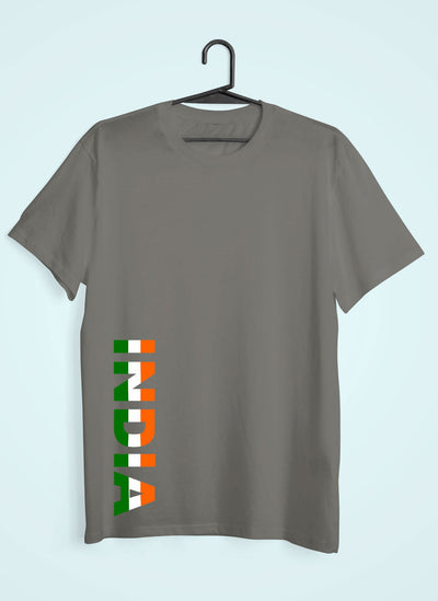 India Typography Mens Half Sleeves T-shirt- FunkyTeesClub - Funky Tees Club