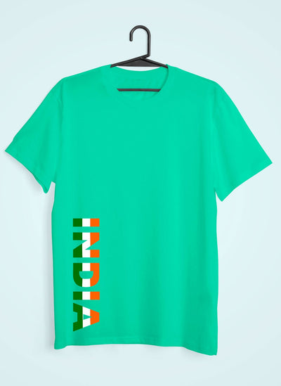 India Typography Mens Half Sleeves T-shirt- FunkyTeesClub - Funky Tees Club