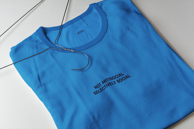 Not Anti Social Selectively Social Minimal Women Half Sleeves T-shirt- FunkyTeesClub