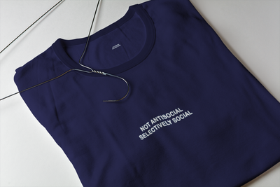 Not Anti Social Selectively Social Minimal Women Half Sleeves T-shirt- FunkyTeesClub