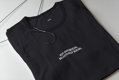 Not Anti Social Selectively Social Minimal Women Half Sleeves T-shirt- FunkyTeesClub