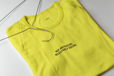 Not Anti Social Selectively Social Minimal Mens Half Sleeves T-shirt- FunkyTeesClub
