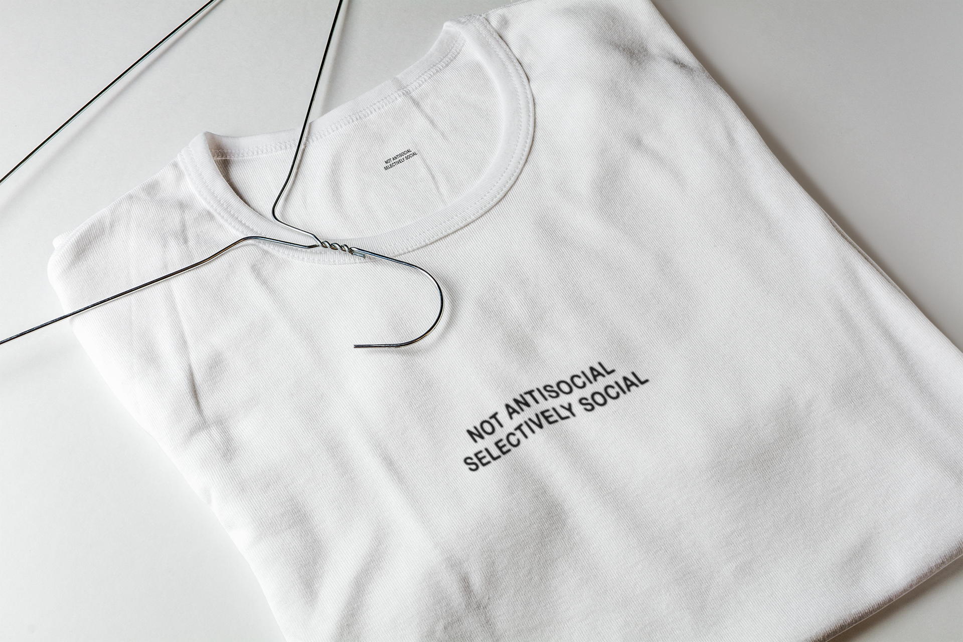 Not Anti Social Selectively Social Minimal Mens Half Sleeves T-shirt- FunkyTeesClub