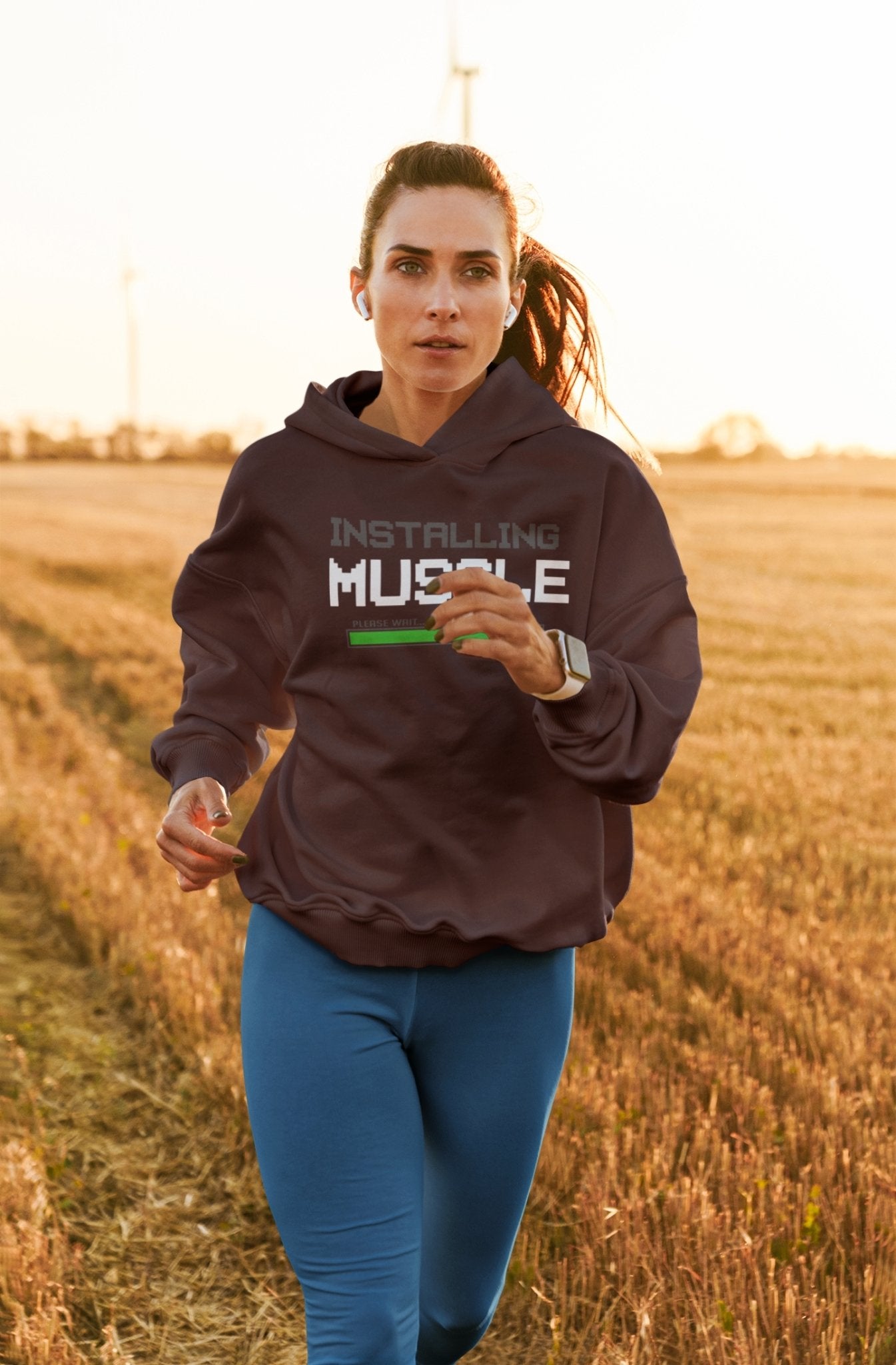 Installing Muscles Gym And Workout Hoodies for Women-FunkyTeesClub - Funky Tees Club