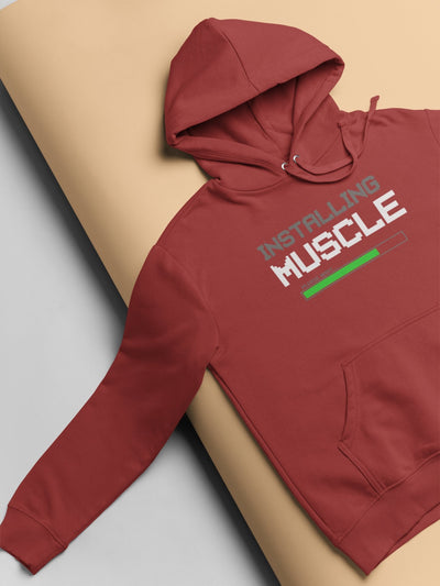 Installing Muscles Gym And Workout Hoodies for Women-FunkyTeesClub - Funky Tees Club