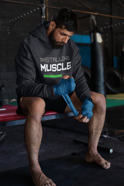 Installing Muscles Gym And Workout Men Hoodies-FunkyTeesClub - Funky Tees Club