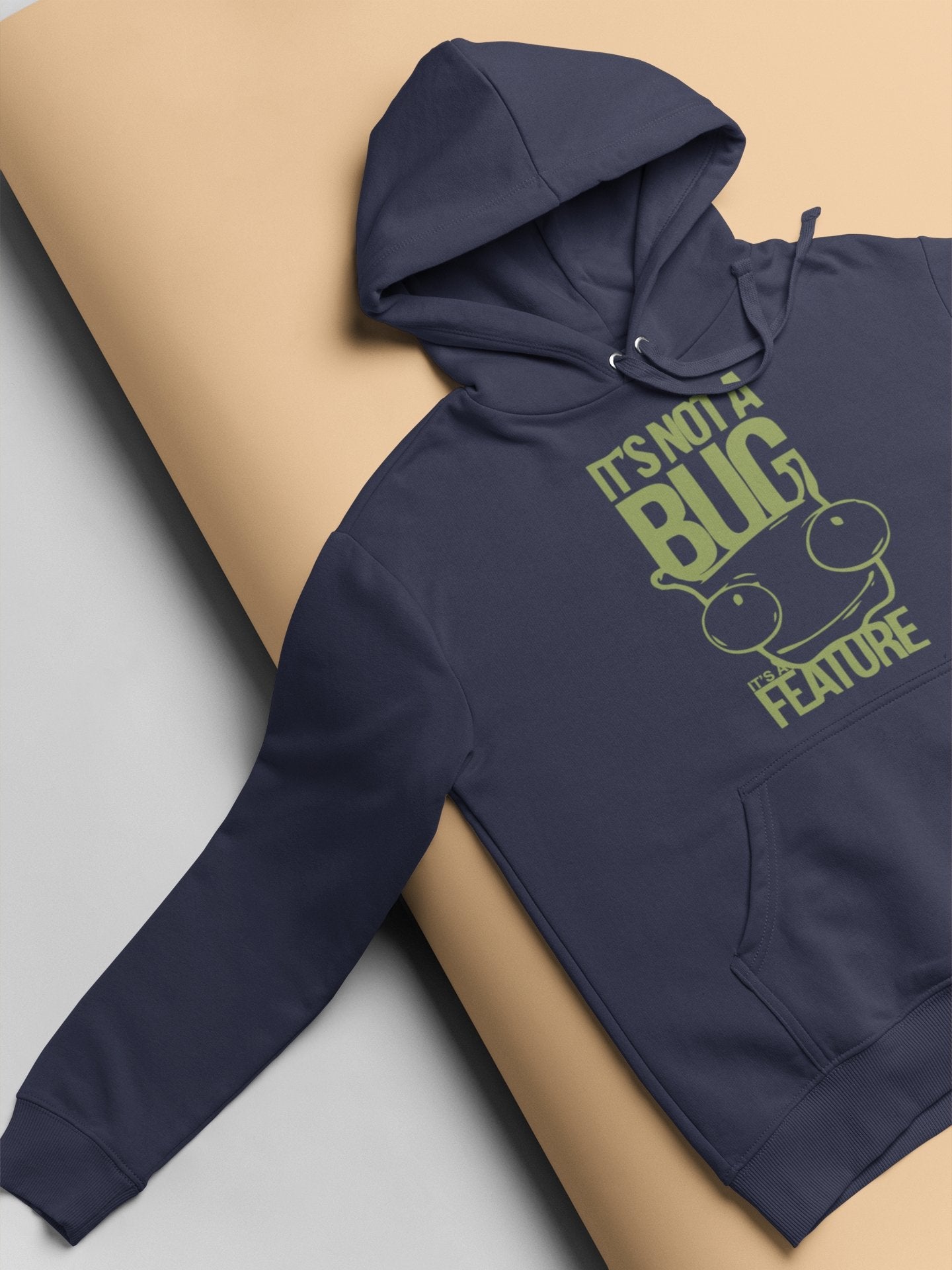 Its Not A Bug Typography Hoodies for Women-FunkyTeesClub - Funky Tees Club