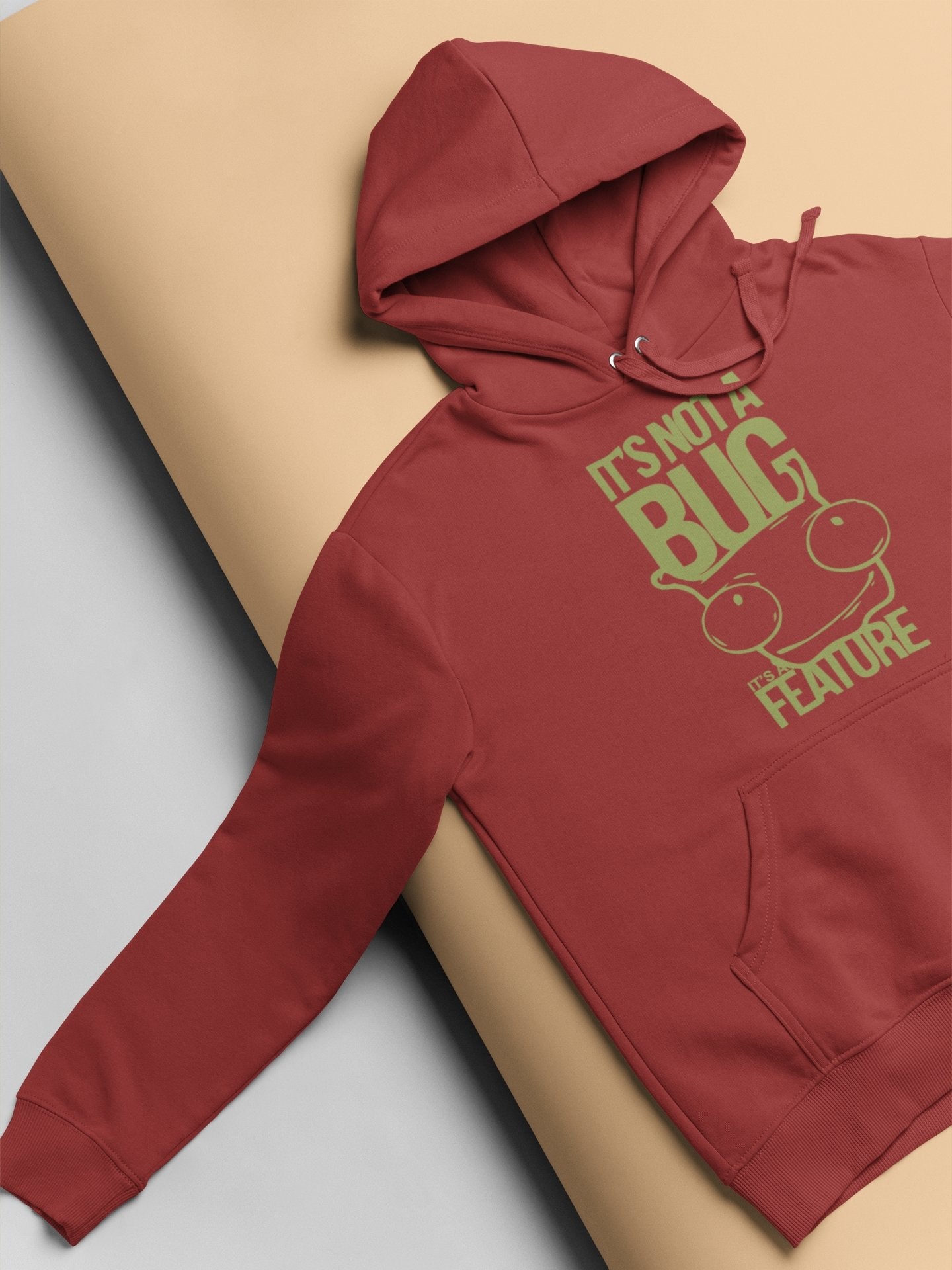 Its Not A Bug Typography Hoodies for Women-FunkyTeesClub - Funky Tees Club