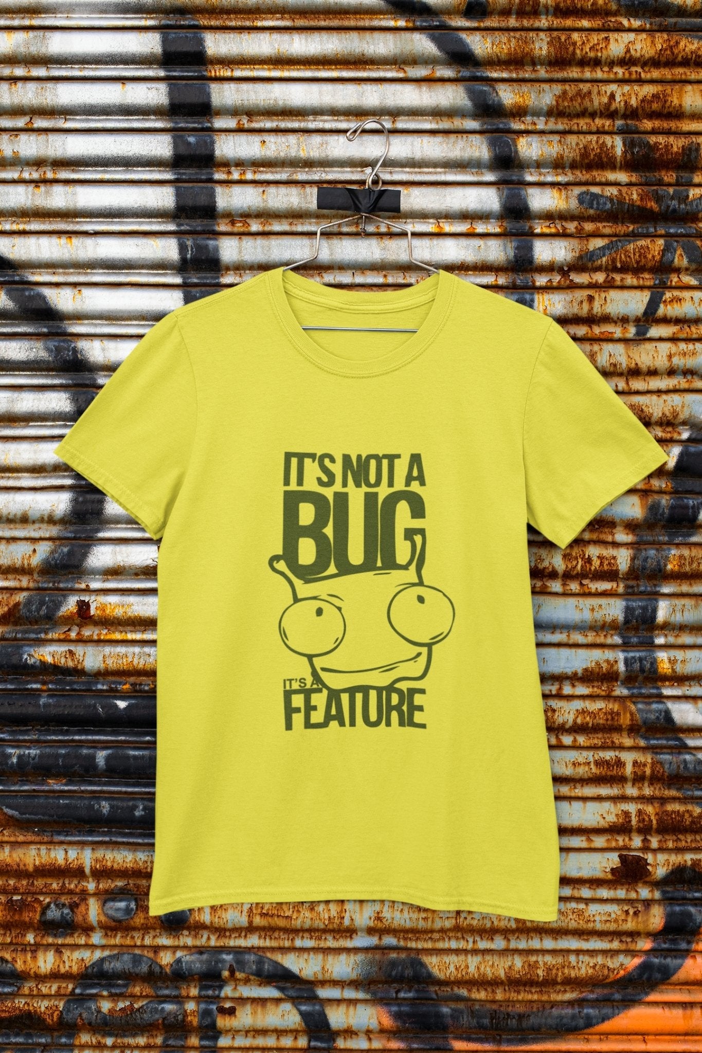 Its Not A Bug Typography Women Half Sleeves T-shirt- FunkyTeesClub - Funky Tees Club