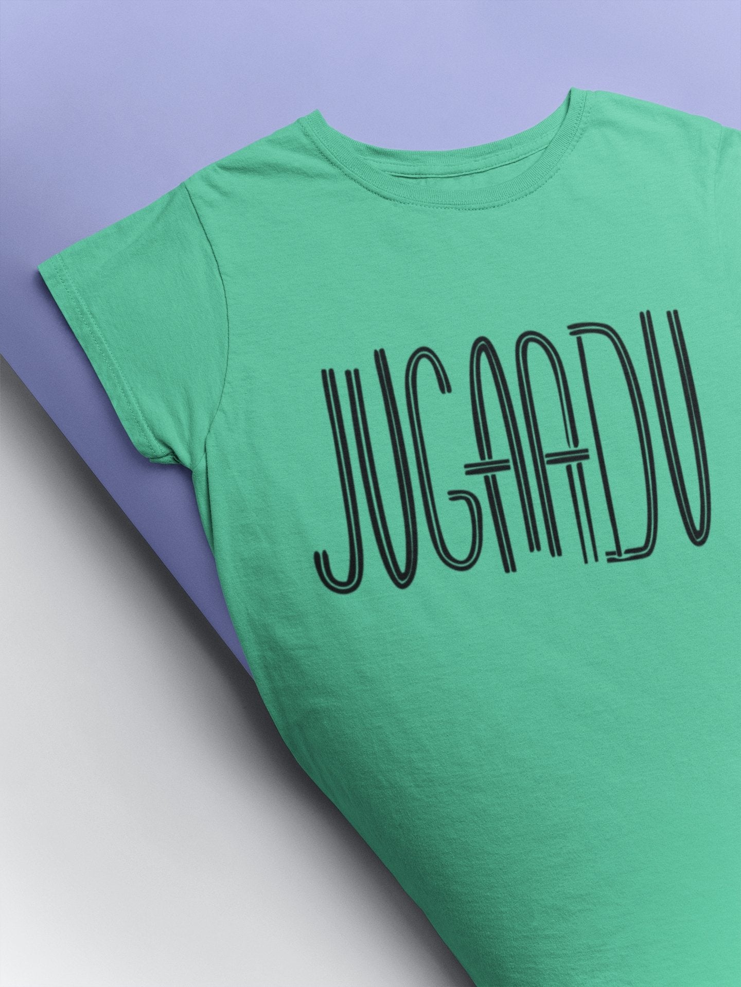 Jugaadu Desi Women Half Sleeves T-shirt- FunkyTeesClub - Funky Tees Club