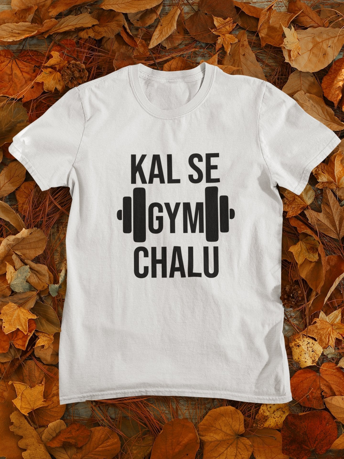 Kal Se Gym And Workout Mens Half Sleeves T-shirt- FunkyTeesClub - Funky Tees Club