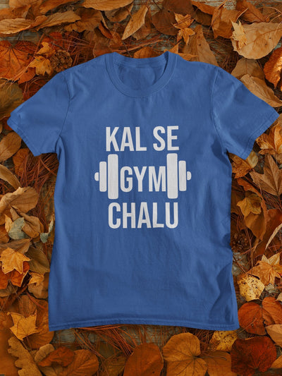 Kal Se Gym And Workout Mens Half Sleeves T-shirt- FunkyTeesClub - Funky Tees Club
