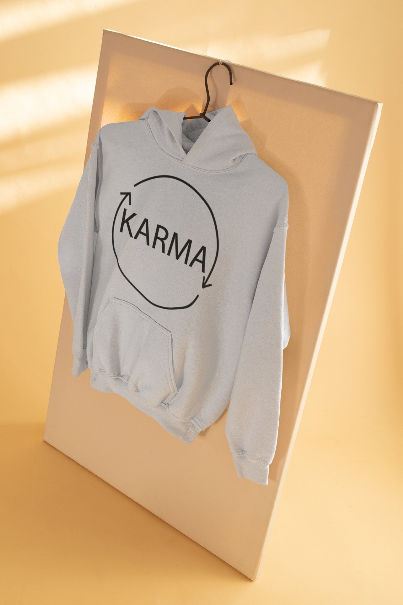 Karma Typography Hoodies for Women-FunkyTeesClub - Funky Tees Club