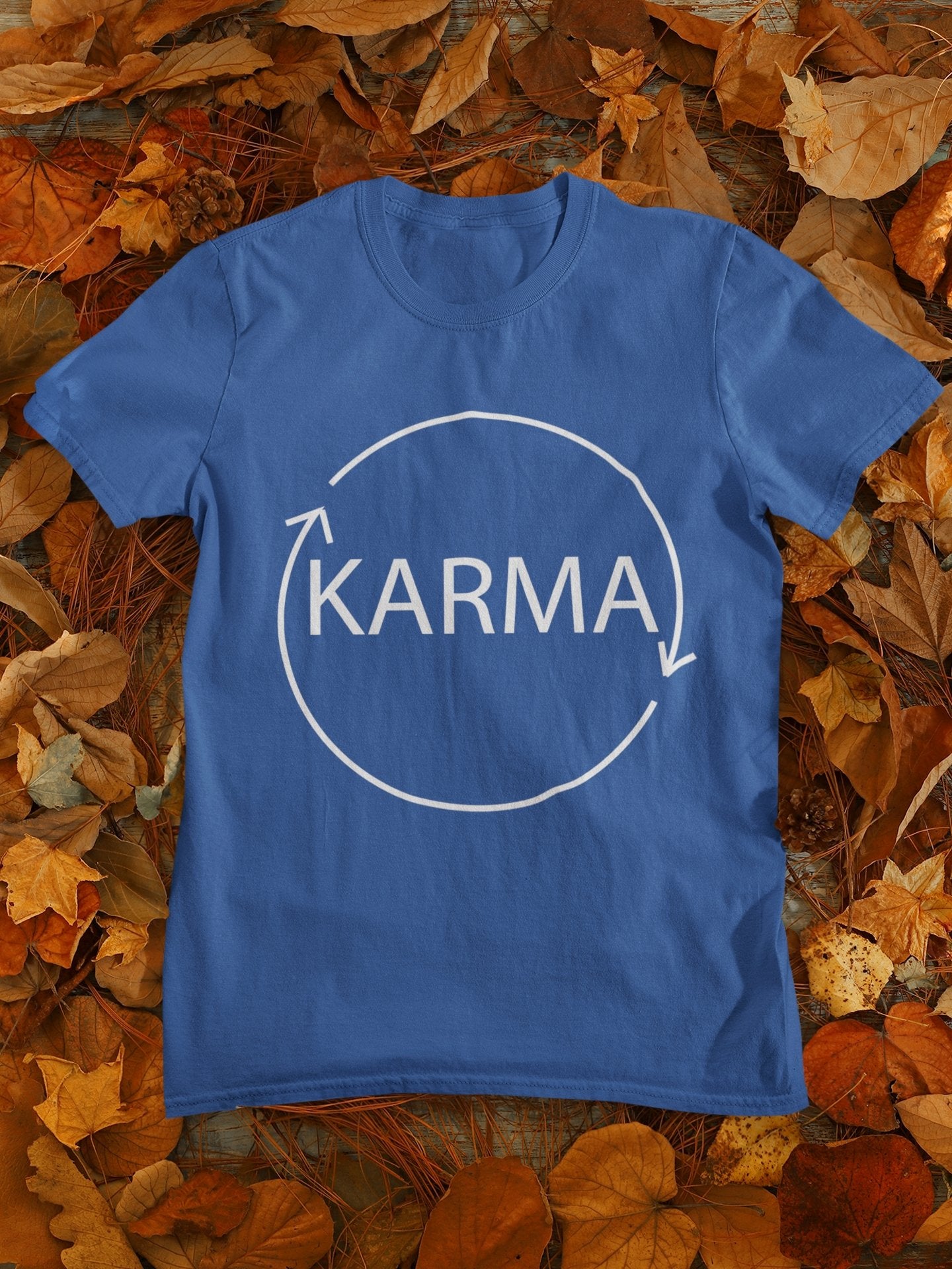 Karma Typography Mens Half Sleeves T-shirt- FunkyTeesClub - Funky Tees Club