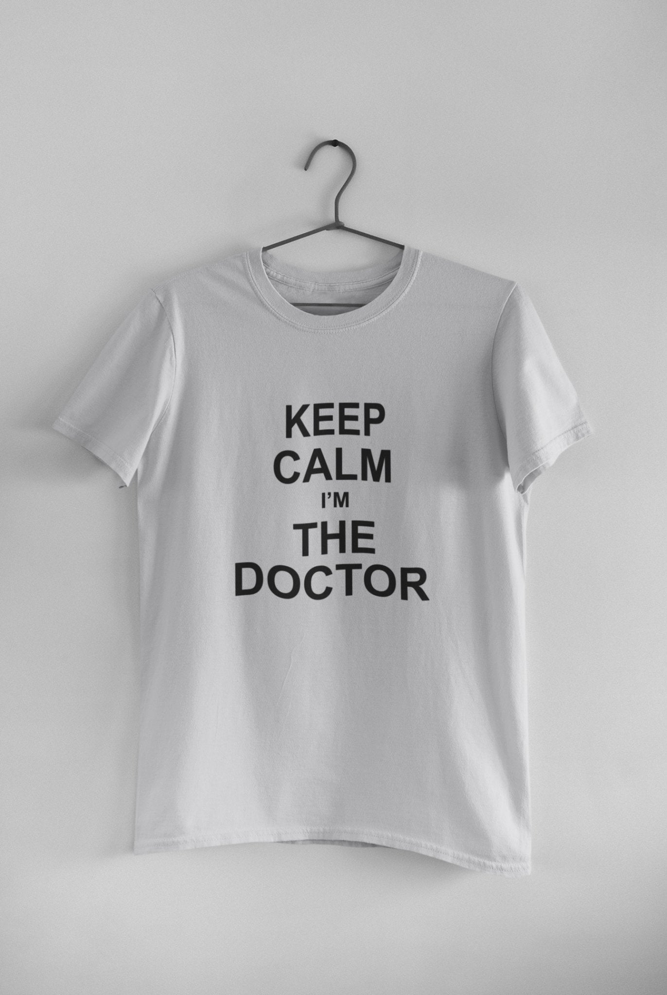Keep Calm I Am A Doctor Mens Half Sleeves T-shirt- FunkyTeesClub - Funky Tees Club