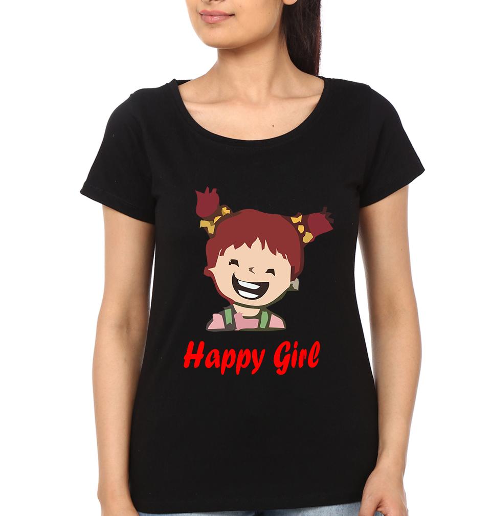 Happy Mom Happy Girl Mother and Daughter Matching T-Shirt- FunkyTeesClub