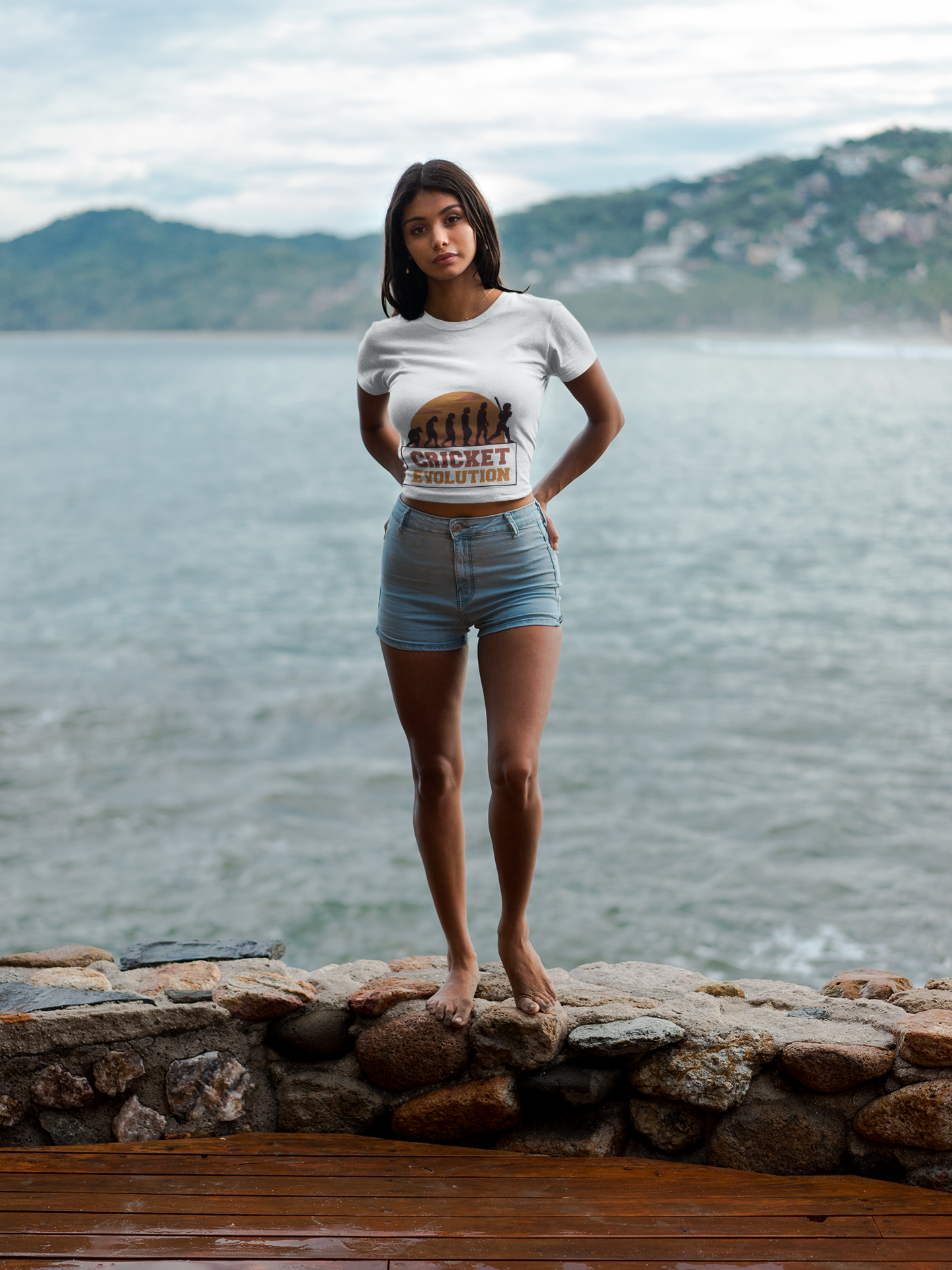 Cricket evolution  Women Crop Top- FunkyTeesClub