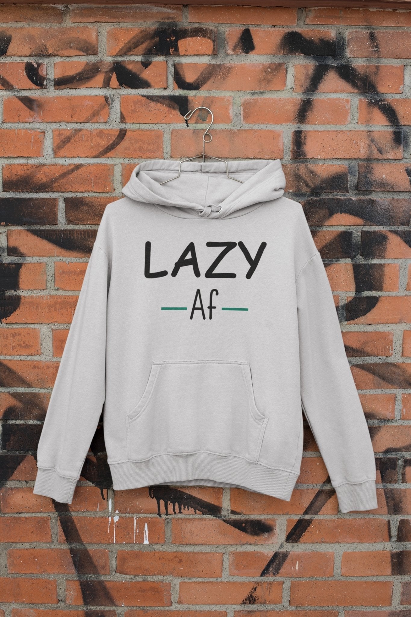 Lazy Af Typography Hoodies for Women-FunkyTeesClub - Funky Tees Club