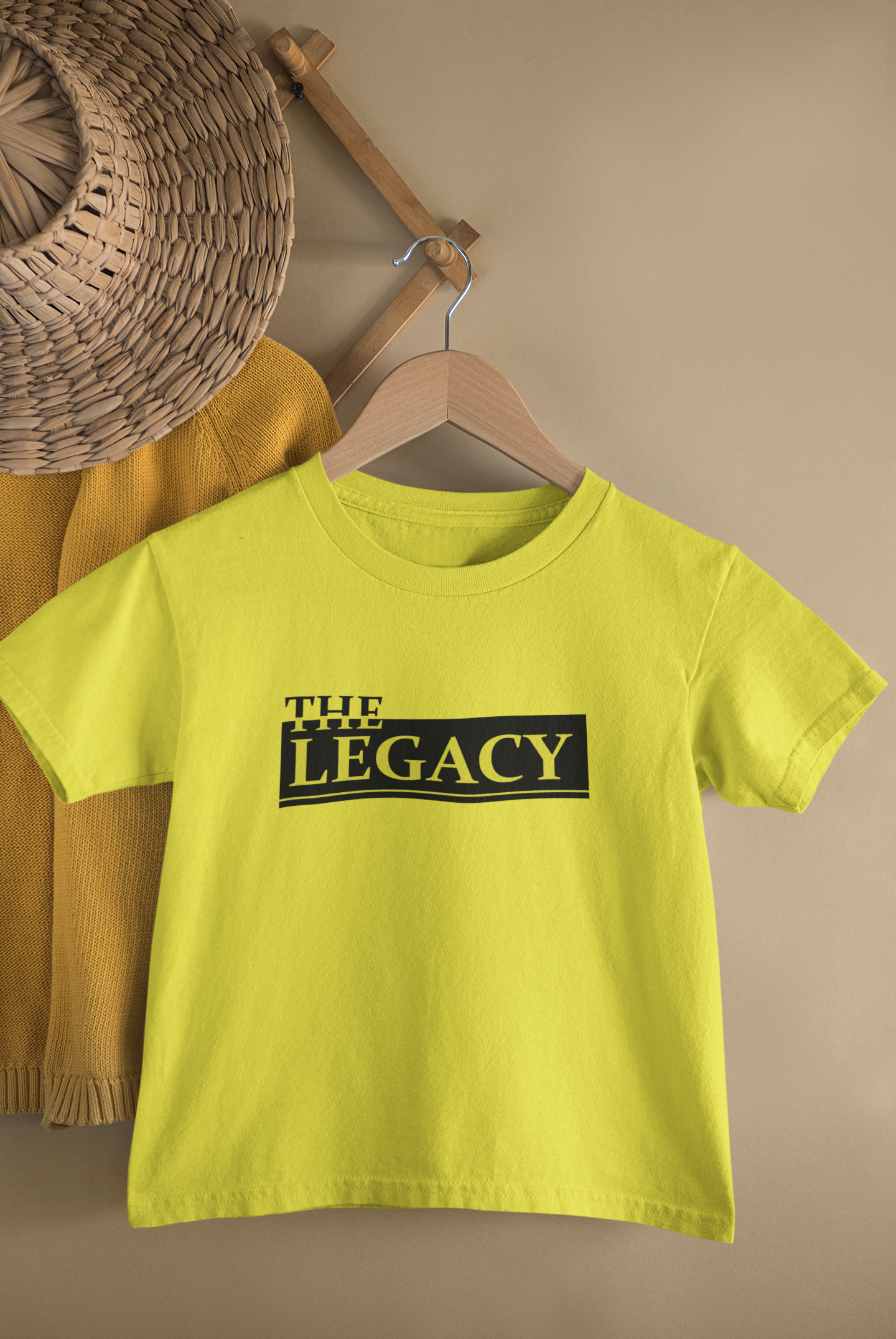 The Legend Mother And Son Yellow Matching T-Shirt- FunkyTeesClub