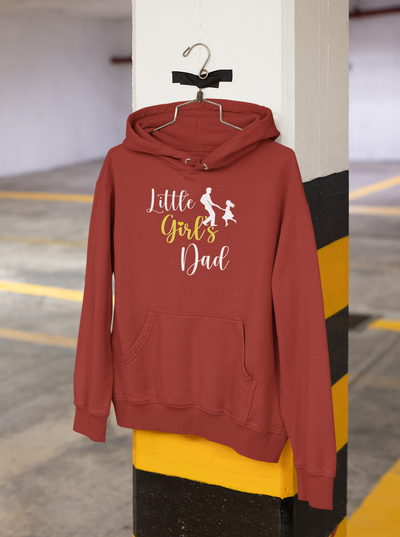 Little Girls Dad Father and Daughter Red Matching Hoodies- FunkyTeesClub