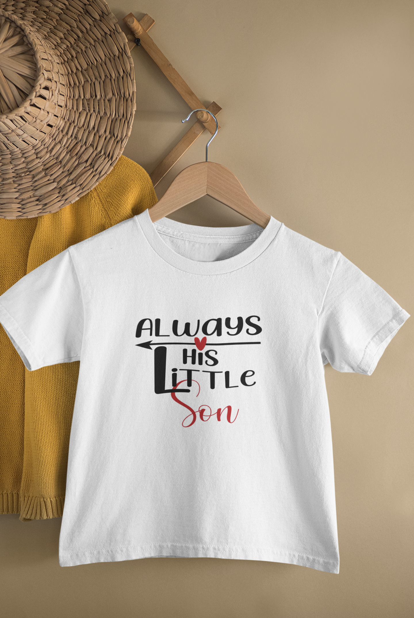 Always His Hero Father and Son White Matching T-Shirt- FunkyTeesClub