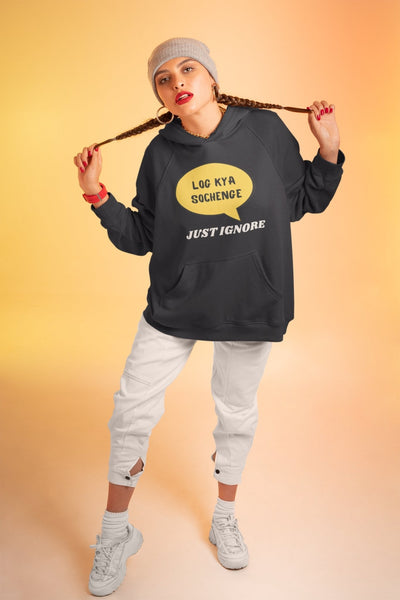 Log Kya Sochenge Hoodies for Women-FunkyTeesClub - Funky Tees Club