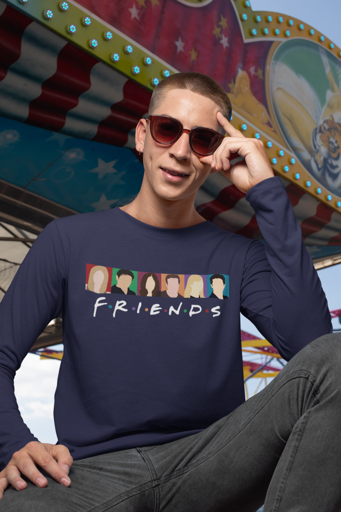 F.R.I.E.N.D.S. Friends Web Series Full Sleeves T-Shirt For Men-FunkyTeesClub