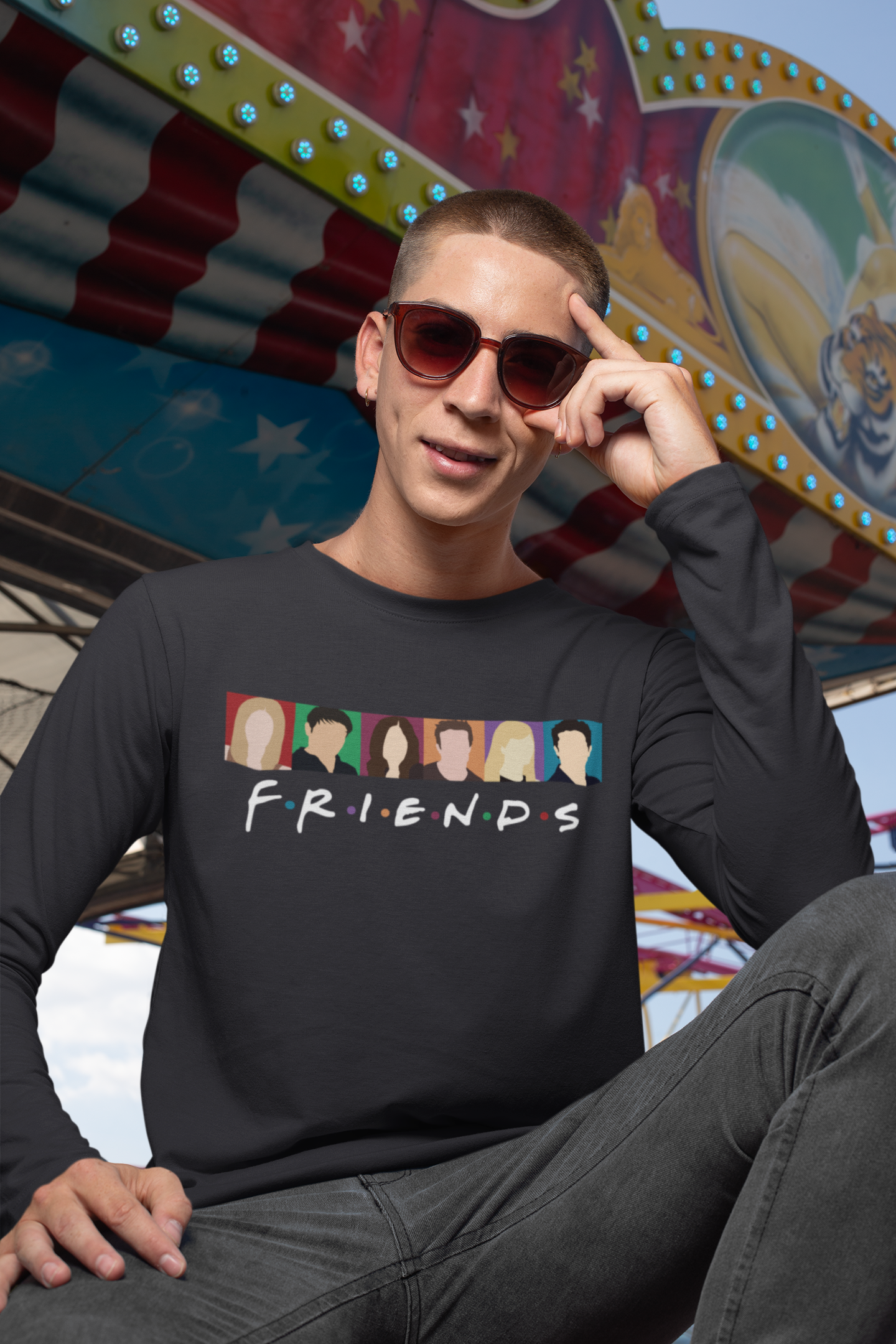 F.R.I.E.N.D.S. Friends Web Series Full Sleeves T-Shirt For Men-FunkyTeesClub