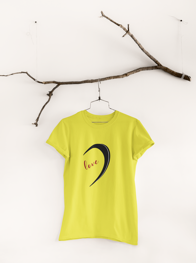 One Love Couple Half Sleeves T-Shirts -FunkyTeesClub