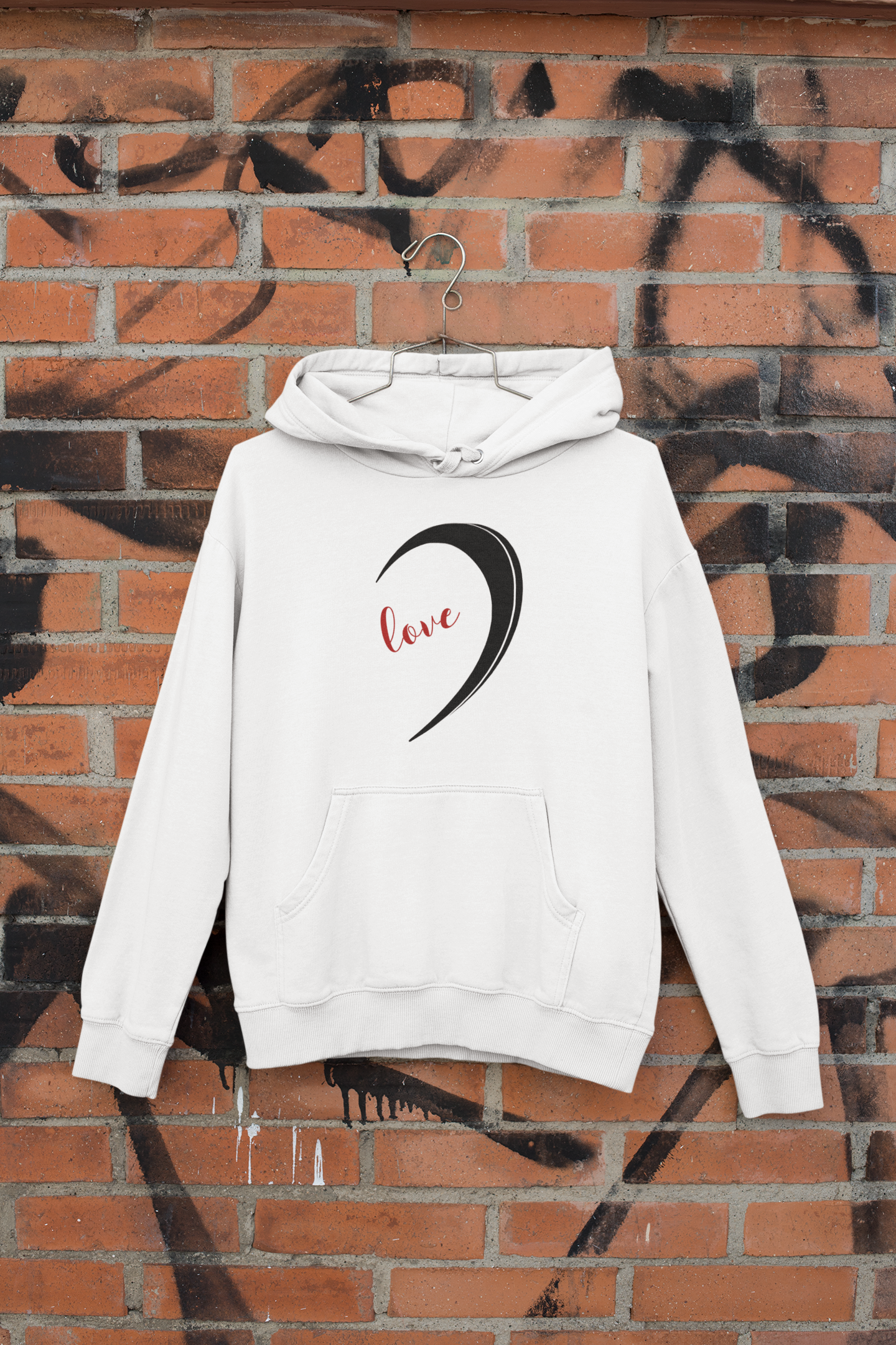 One Love Couple Hoodie-FunkyTeesClub