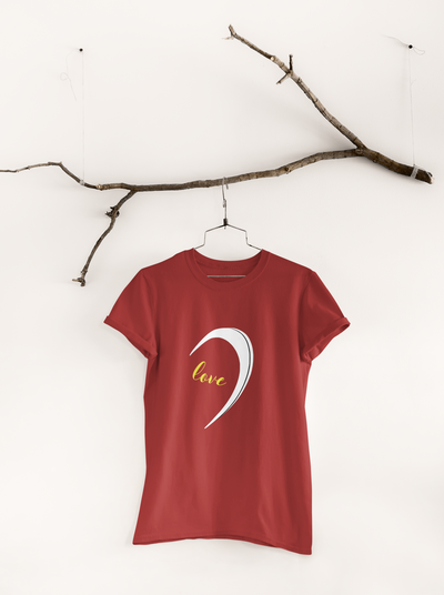 One Love Couple Half Sleeves T-Shirts -FunkyTeesClub