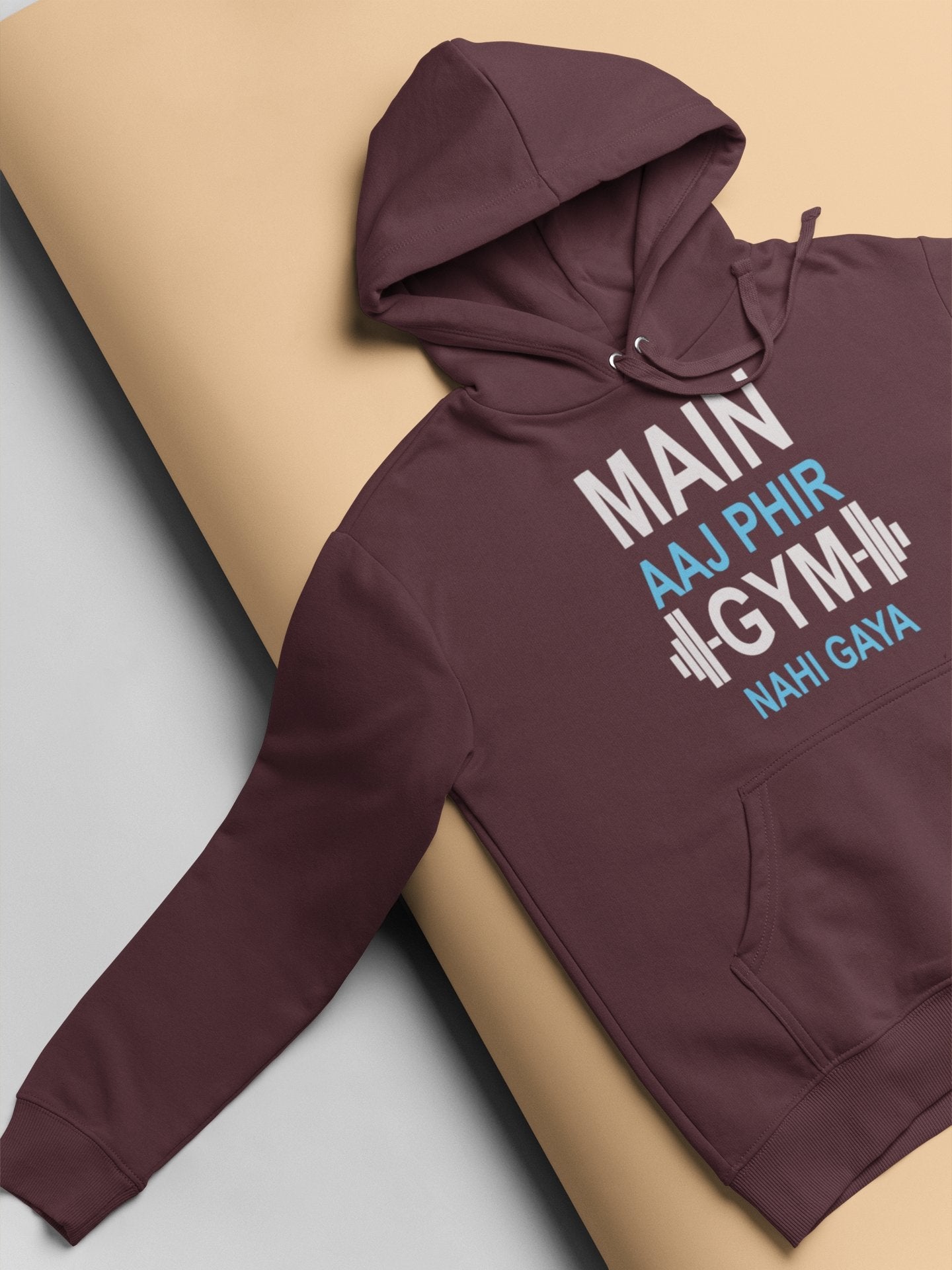 Main Aaj Phir Gym Nahi Gaya Gym And Workout Men Hoodies-FunkyTeesClub - Funky Tees Club