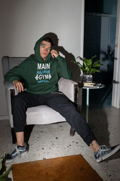 Main Aaj Phir Gym Nahi Gaya Gym And Workout Men Hoodies-FunkyTeesClub - Funky Tees Club