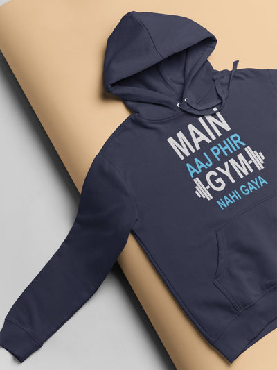 Main Aaj Phir Gym Nahi Gaya Gym And Workout Men Hoodies-FunkyTeesClub - Funky Tees Club