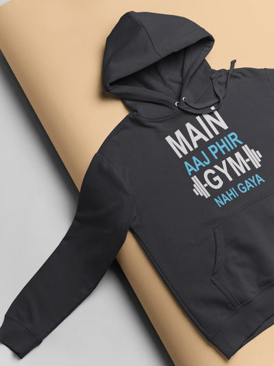 Main Aaj Phir Gym Nahi Gaya Gym And Workout Men Hoodies-FunkyTeesClub - Funky Tees Club