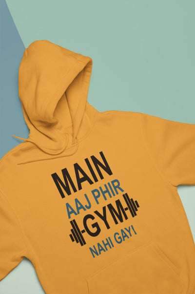 Main Aaj Phir Gym Nahi Gayi Gym And Workout Hoodies for Women-FunkyTeesClub - Funky Tees Club