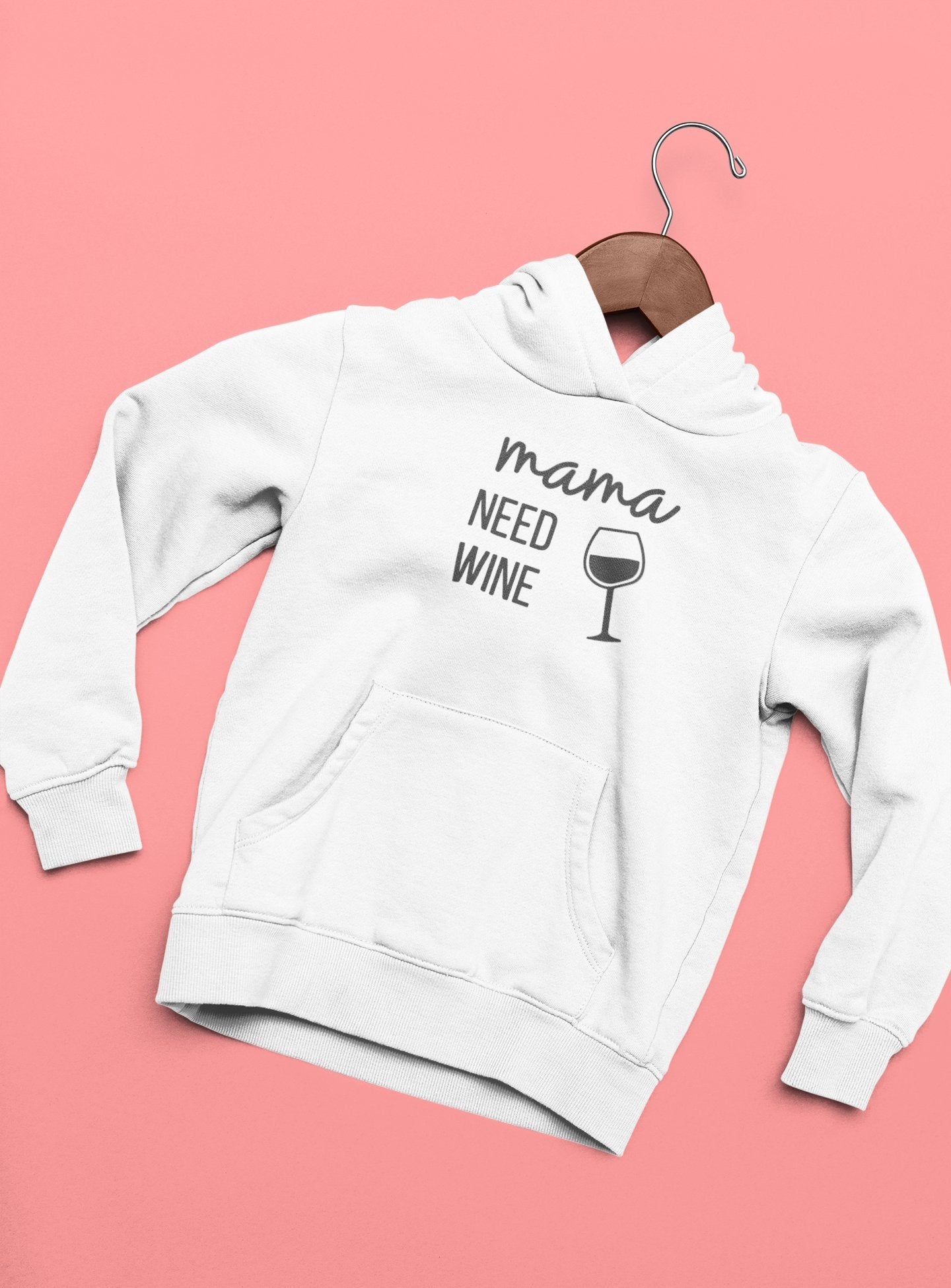 Mama Needs Wine Hoodies for Women-FunkyTeesClub - Funky Tees Club