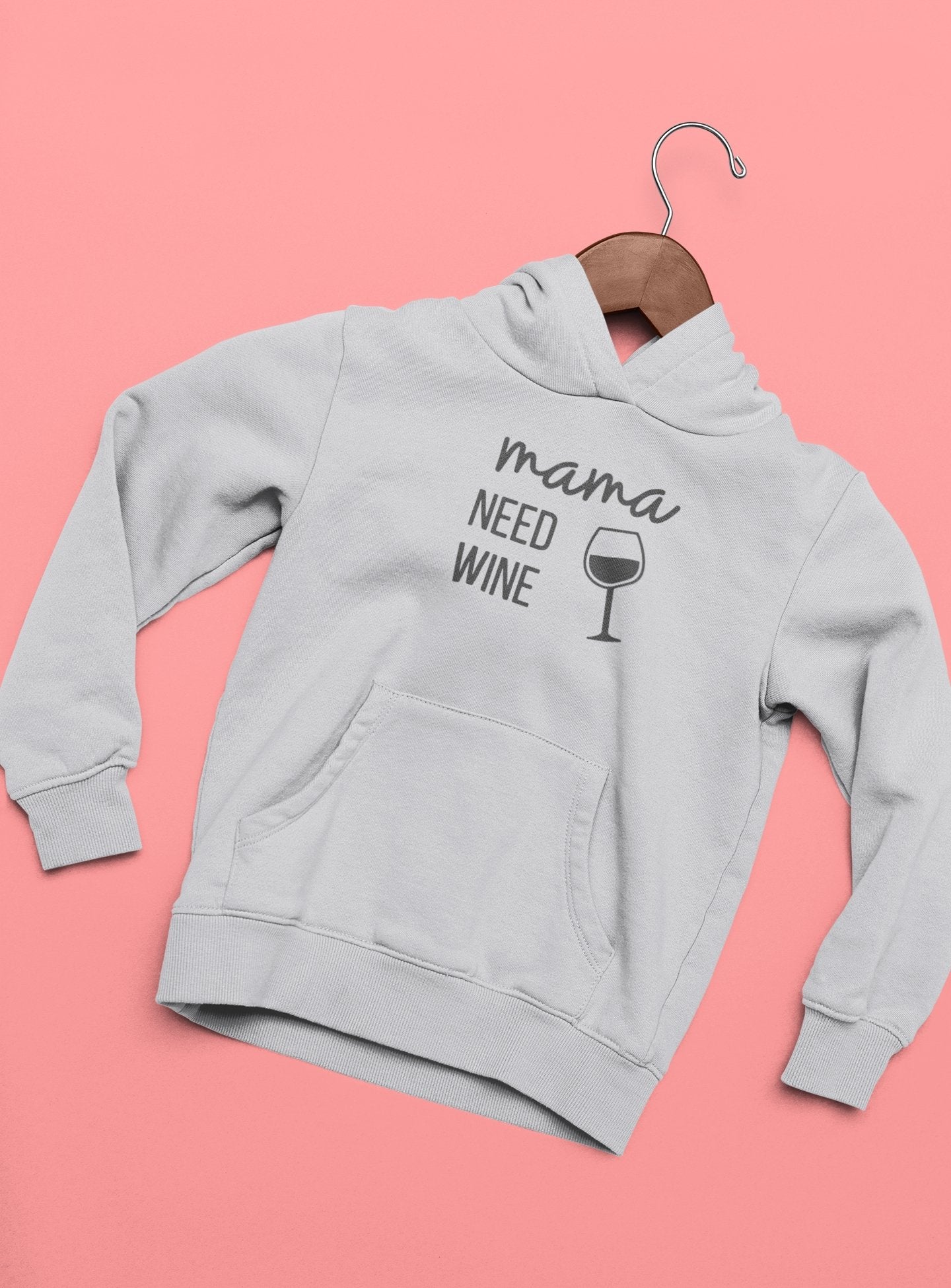 Mama Needs Wine Hoodies for Women-FunkyTeesClub - Funky Tees Club