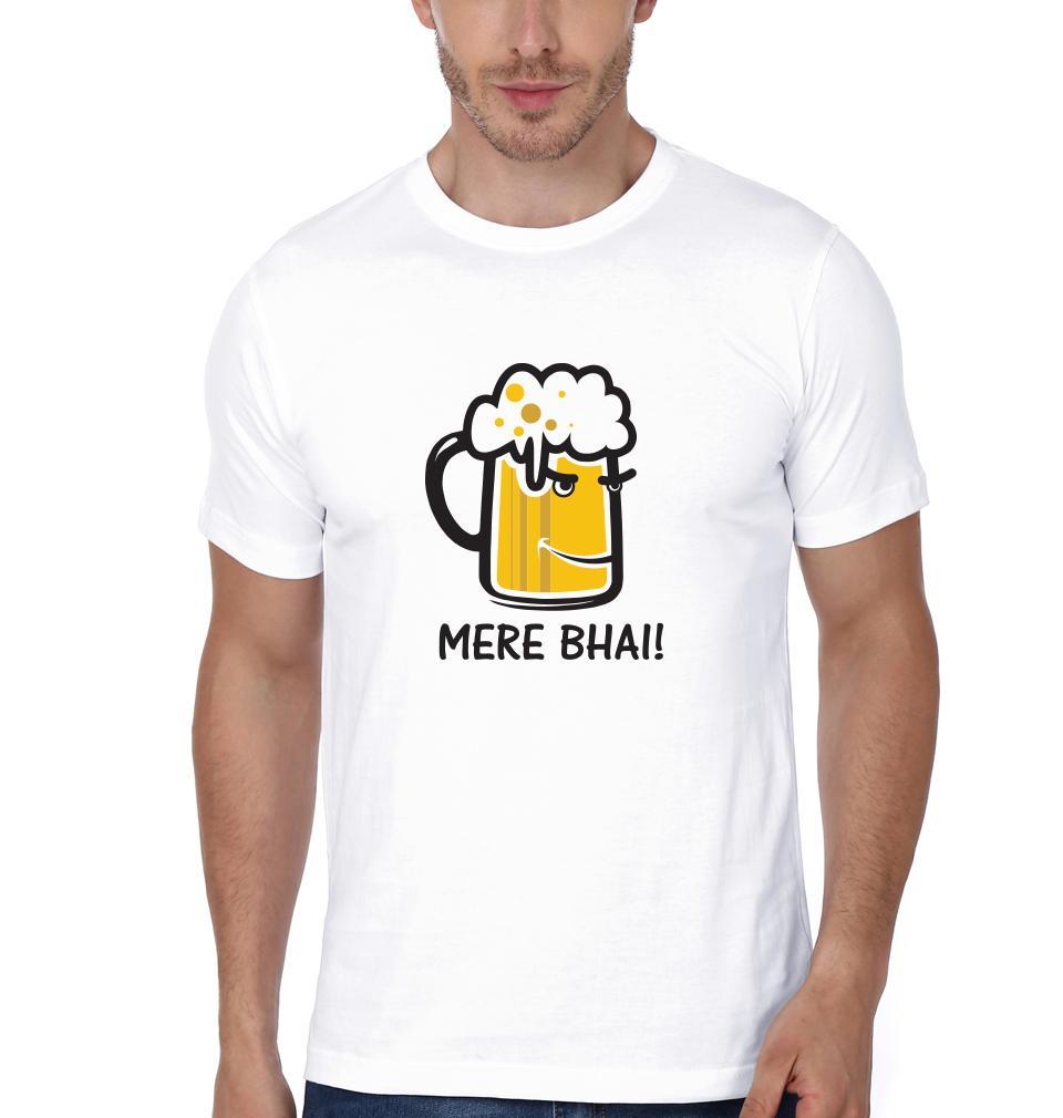 Mere Bhai BFF Half Sleeves T-Shirts-FunkyTees